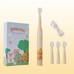 CH-905ET (milk Tea) ElectricToothbrush Rechargeable Cartoon Smart Children Electric Toothbrushes Waterproof For Kids