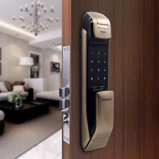 Samsung intelligent smart digital lock for home use support buletooth app SHS-DP728 gold color English version