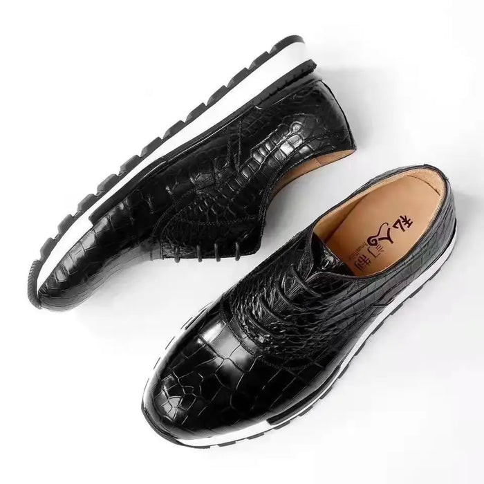 BATMO 2023 new arrival Fashion Crocodile Skin causal shoes men,male Genuine leather shoes pdd185