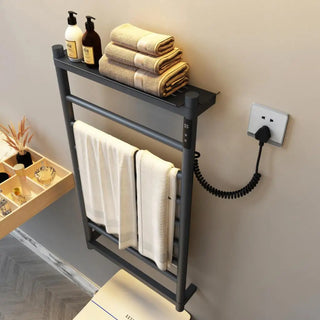 Electric heating towel rack household bathroom accessories Deep grey  thermostatic drying bath towel rack towel warmer