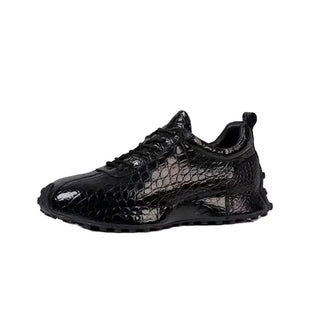 BATMO 2023 new arrival Fashion Crocodile Belly Skin causal shoes men,male Genuine leather sneakers PDD70