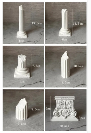 White Gypsum Roman Column Photography Props Jewelry Cosmetics Display Decor Background Props Home Small Ornaments