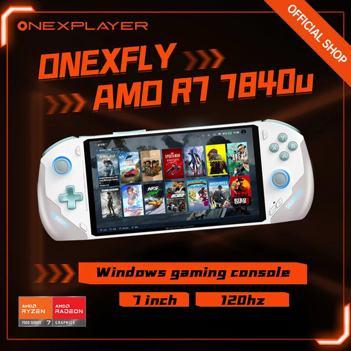 Onexplayer ONEXFLY 7 Inch AMD R7 7840u 65 Fast Charging Wins Game Handheld Console Notebook Laptop Portable Mini Pc