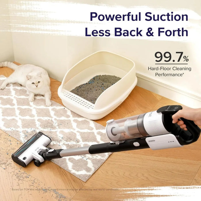 Cordless Vacuum Cleaner,with Tangle-Resistant Design,Powerful Suction,Rechargeable, Lightweight,Versatile for Carpet,Hard Floor