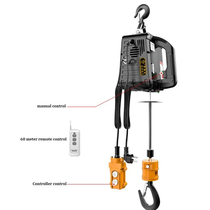 Electric Hoist Winch 3-in-1 Portable Crane Electric Hoist For Cars Home Improvement Cargo Handling Production Workshop Lifting