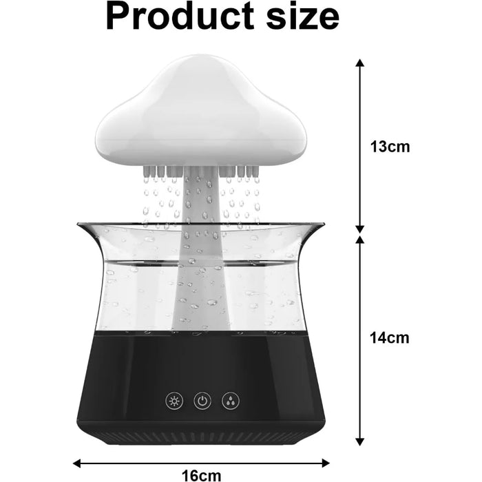 Cloud Rain Humidifiers for Bedroom & Large Room - Essential Oil Diffuser with 7 Colors LED Lights