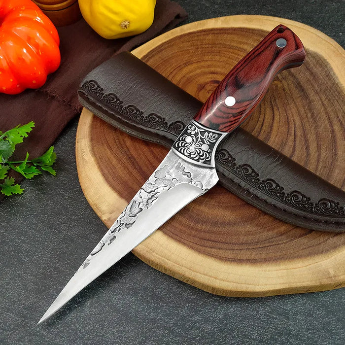 Forged Chef Cutting Knife Kitchen Boning Peeling Knife Cleaver Stainless Steel Meat Fruit Slicing Knife Utility BBQ Tools