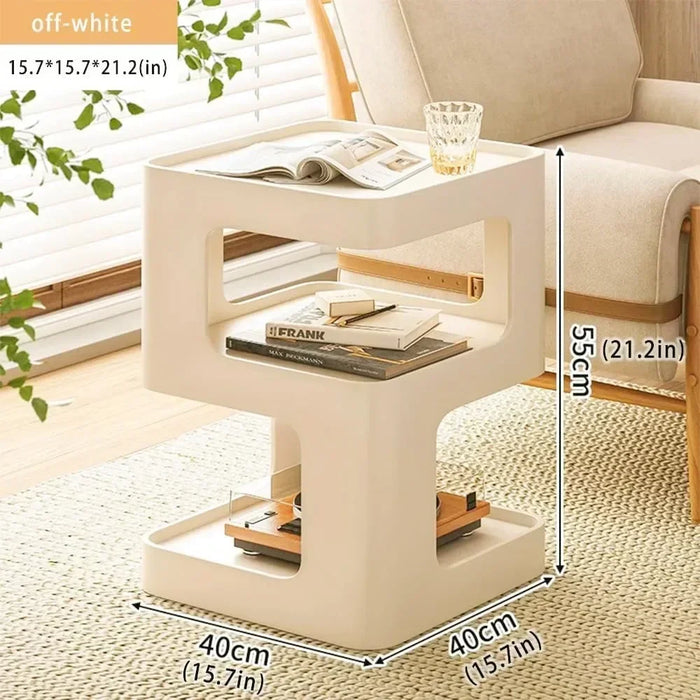 Side Table,Modern end Table,Metal nightstand,Bedside Tables,Accent Table with Storage for Living Room Bedroom entryway Couch