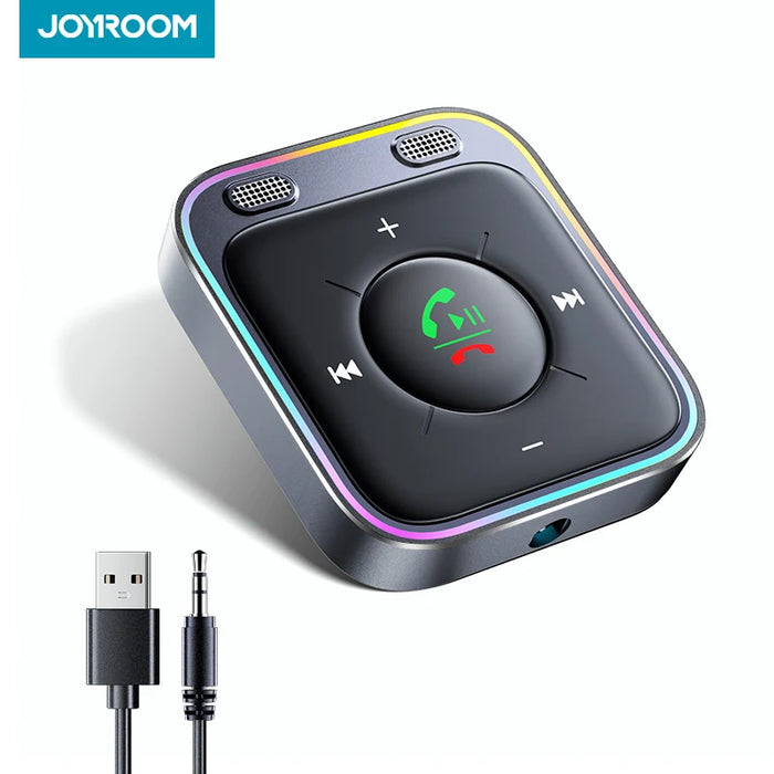 Joyroom Bluetooth 5.3 Car Adapter Enhanced Dual Mics ENC Noise Cancellation 3.5mm AUX Adapter Bluetooth Wireless Receiver