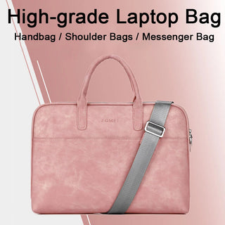 Shoulder Laptop Briefcase 13 14 15.6 16 17.3 Handbag For Macbook Air 13 Pro Case 2022 Fashion Women Bag PU Leather Waterproof