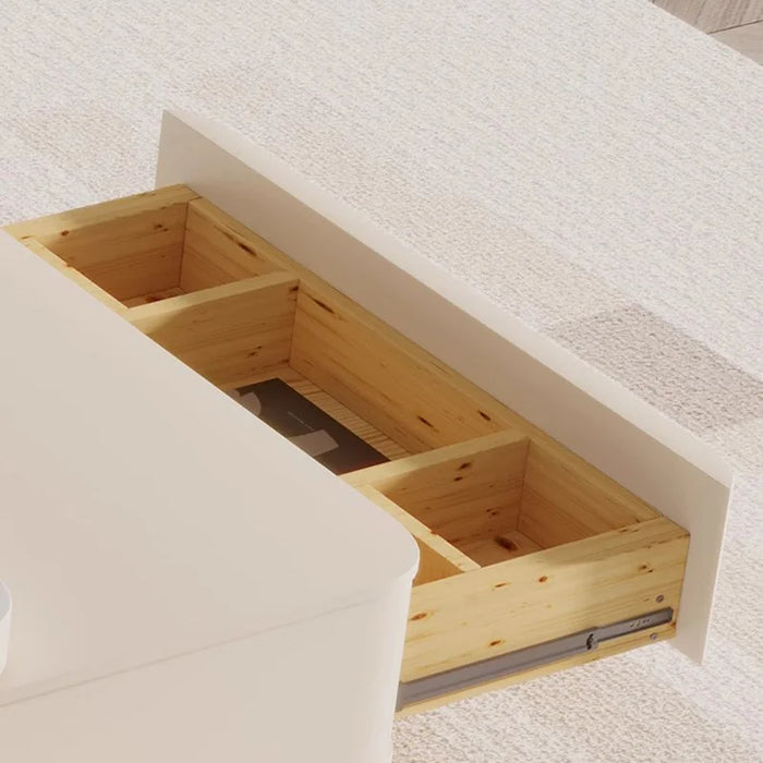 Simple Organizer Coffee Table Modern Luxury Square Japanese Coffee Table White Drawers Mesa De Centro De Sala Furniture