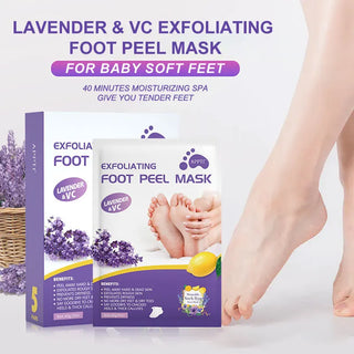 Lavender Foot Peel Mask Mask Exfoliating Removal Calluses Dead Improves Dullness Soften Smooth Hydrating Rejuvenation Feet Care