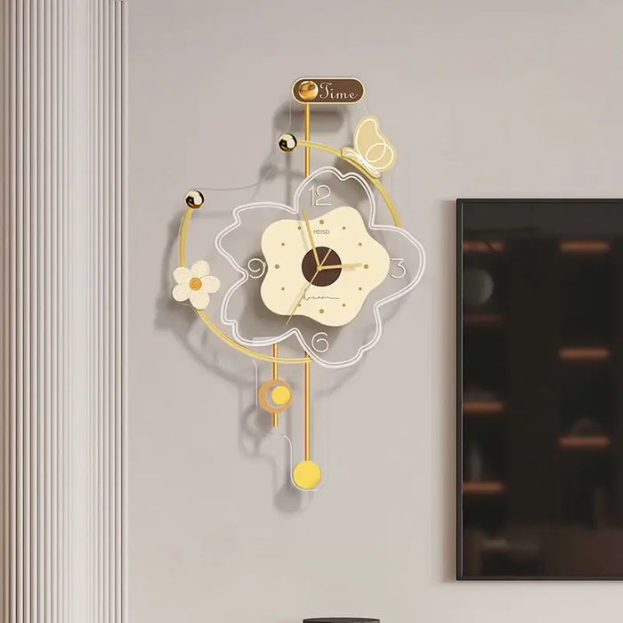 Creative Wall Clock Living Room Home Decoration Modern Simplicity Atmosphere Dining Room Hanging Watch Wall Lamp Porch Clock New