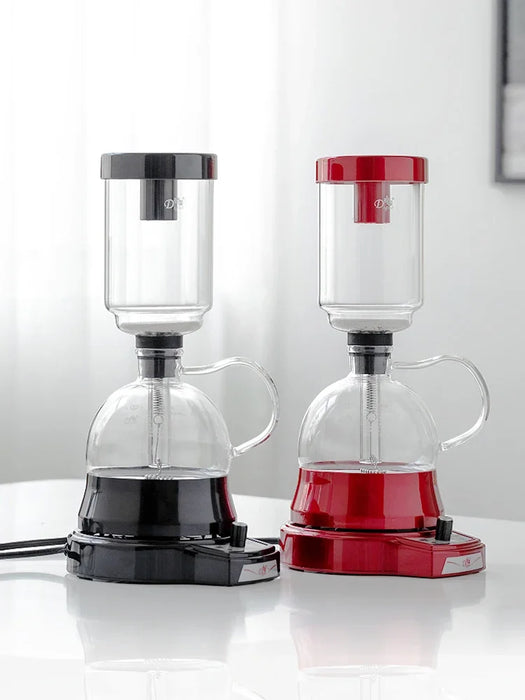 220V Electric Siphon Pot Coffee Machine Glass Coffee Pots Simplicity Household Manual Knob Controlled Temperature Brewing Teapot