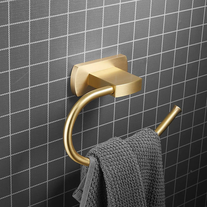 Bathroom Hardware Accessories Towel Rack Shelf Towel Holder Wall Air Paper Holder Clothes Hook Toothbrush Cup Toilet Brush