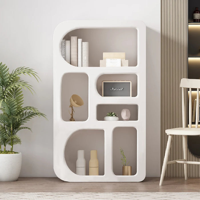 White entrance storage cabinet, simple modern storage cabinet, display decoration cabinet, cave cabinet storage shelf