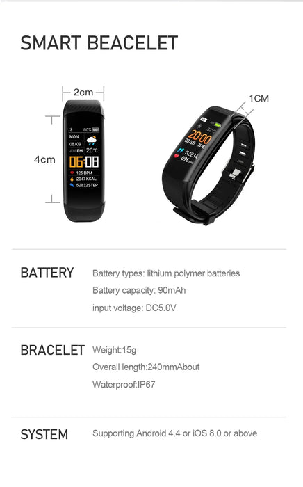 2021 latest Hot Sale Smartwatch Heart Rate Sleep Smart Band Color