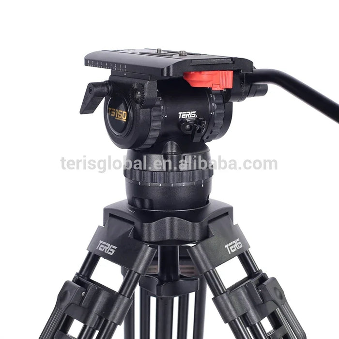 TERIS Professional level With 100 mm hydraulic head and Carbon Fiber Tripod Video system