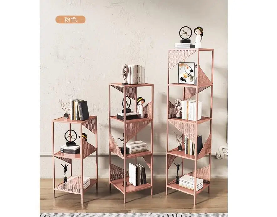 Iron art shelving living room floor decoration creative storage rack