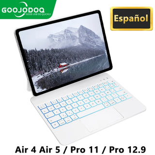 Spanish Backlight Magic Keyboard for iPad Pro 11 2022 2020 2018 for iPad 10th Gneration iPad Air 5 Air 4 10.9 Pro 12.9 2018-2022
