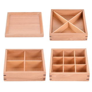 Japanese Style Wooden Bento Box Multi-grid Meal Lunch Box Gift Sushi Box Food Container Picnic Barbecue Lunch Container 도시락
