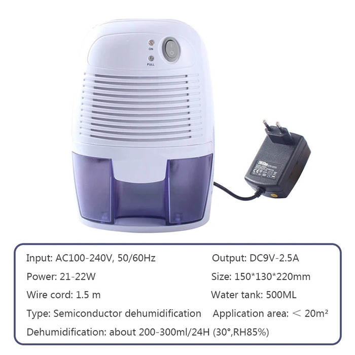 DMWD Mini dehumidifier, household moisture absorber, quiet basement, dehumidifier, wardrobe dryer, moisture absorber 100V-240V