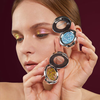 CHARMACY Chameleon Glitter Eyeshadow Palette Intense Multi-color Shift Long-lasting Luxury Eye Shadow Make-up Cosmetic for Women