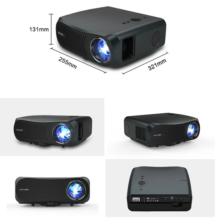 Full HD 1080P Projector 4K 12500Lumens Cinema Proyector Beamer Android WiFi Blue tooth hd VGA AV USB with gift