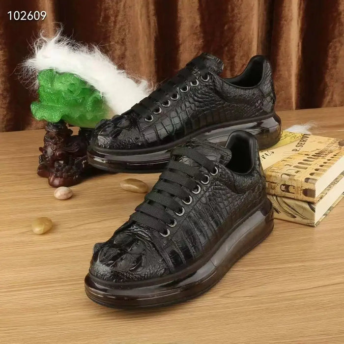 BATMO 2023 new arrival Fashion crocodile skin causal shoes men,real leather snakers PDD218