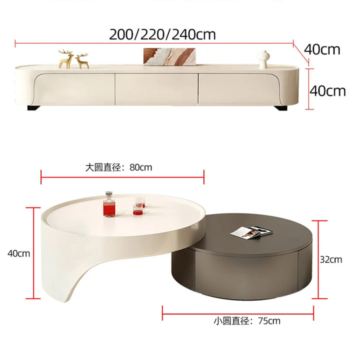 Luxury Center Coffee Tables Living Room Books Modern Design Makecup Round Coffee Tables Salon Balcony Meuble Home Furniture