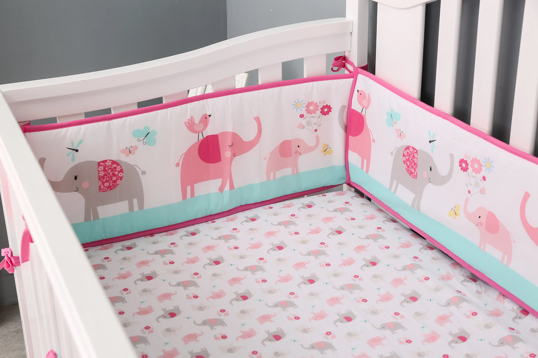 Crib Rail Cover Set and Baby Crib Liner  Baby Crib Bumper Cot Protector Infant Bebe Bedding Set