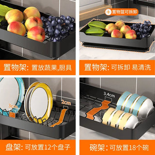 Kitchen storage rack, dishes, bowls, and plates storage rack, drainage rack, household wall mounted countertop, bowl rack
