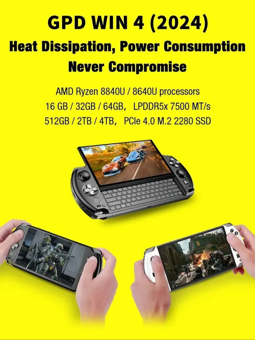 Ready Stock GPD WIN4 Win 4 2024 AMD 8840U 6Inch Handheld GamePad Tablet WIN10 Systerm Pocket Mini PC Laptop Game Player Console