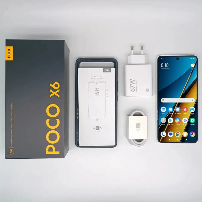 [Lançamento mundial] POCO X6 5G Snapdragon 7s Gen 2 120Hz Flow AMOLED Tela Smartphone Câmera Tripla de 64 MP com OIS NFC 67W