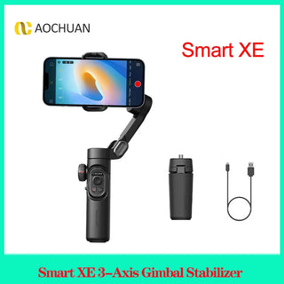 AOCHUAN SMART XE Handheld 3-Axis Gimbal Stabilizer for iPhone Huawei OPPO Vivo Smartphone Foldable APP Control Selfie Stick