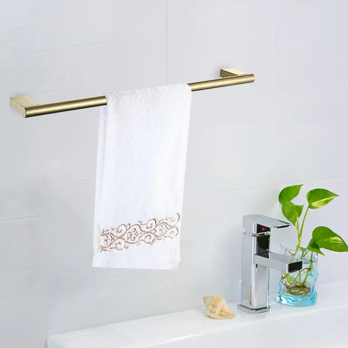 Top Quality Gold Metal Accessories Sets Wall Mounted Hotel Bathroom Accessories Full Set