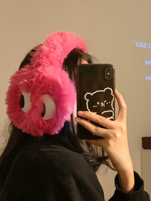 Cute and Funny Plush Earmuffs for Women in Winter To Keep Warm and Cold Frozen Ear Bags Ear Warmers Fluffy 2024 New