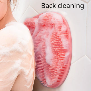 Silicone Massage Shower Mat Non-slip Wash Foot Pad Foot Exfoliating Bathroom Rub Back Brush with Sucker Bath Massage Brush Pad