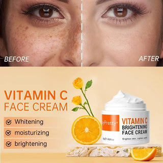 JoyPretty Vitamin C for Face Whitening Dark Spots Skin Care Set Cream Serum Cleaning Moisturizing Eye Creams Pore Skincare Kits