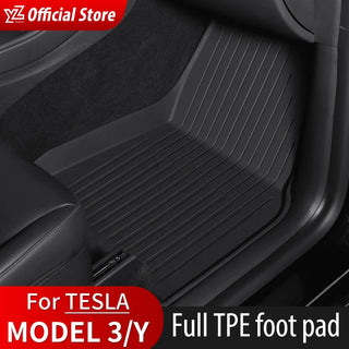 YZ For Tesla Trunk Mat Model Y Model 3 Floor Mat 2021-2023 Luggage Mat   TPE waterproof Anti-Slip Set Floor Liner Mat