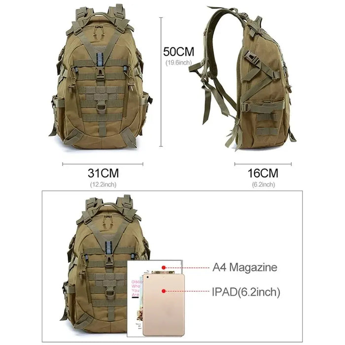 Tactical Backpack Travel Bag for Men Women Laptop Outdoor School Camping Hiking Reflective Rucksack Trekking Fishing Molle Bags