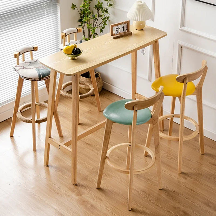 Wooden Seat Dining Chairs Counter Mobile Nordic Relaxing Dining Chairs Ergonomic Office Comfortable Chaises Home Furniture GG