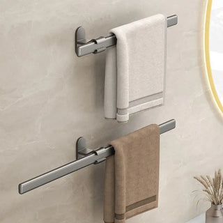 Creative Gun Gray Towel Rack Household Bathroom Perforation-free Single Pole Minimalist Bathroom Wall Rod Towel Storage Tool New