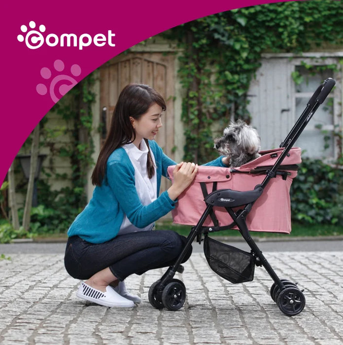 COMPET High Quality Ultralight Aluminium Alloy Windows Detachable Easy Folding Small Travel Pet Dog Trolley Stroller