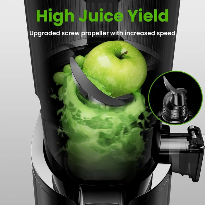 Cold Press Juicer, with 5.3" Extra Large Feed Chute Fit Whole Easy Clean Self Feeding Effortless for Batch Juicing