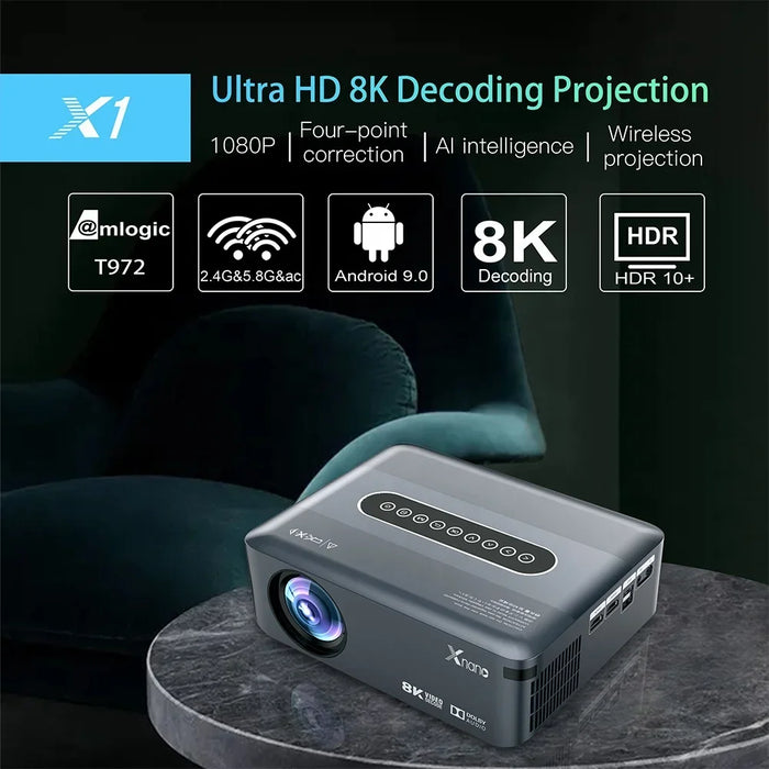 Hot Selling Salange X1 LED 4K Support 5800 Lumens With 5G Wifi BT Home Video Movie 1080P Projector Android 10 Optional