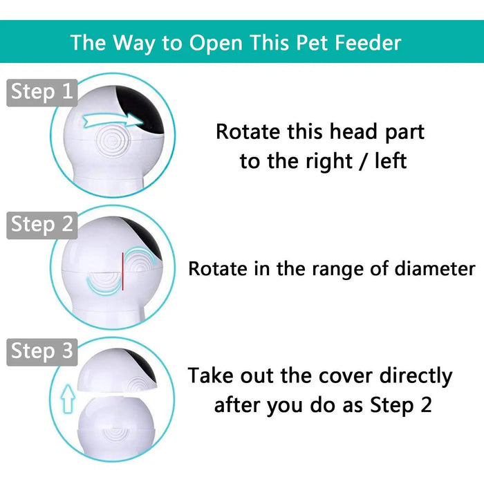 Weego Dual power supply pet automatic feeder 2.5L timing 8s recording video version