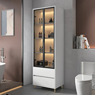 Bathroom Side Cabinet Storage Cabinet Light Luxury Intelligent Induction Modern Minimalist Solid Wood Vertical Toilet Land Stora