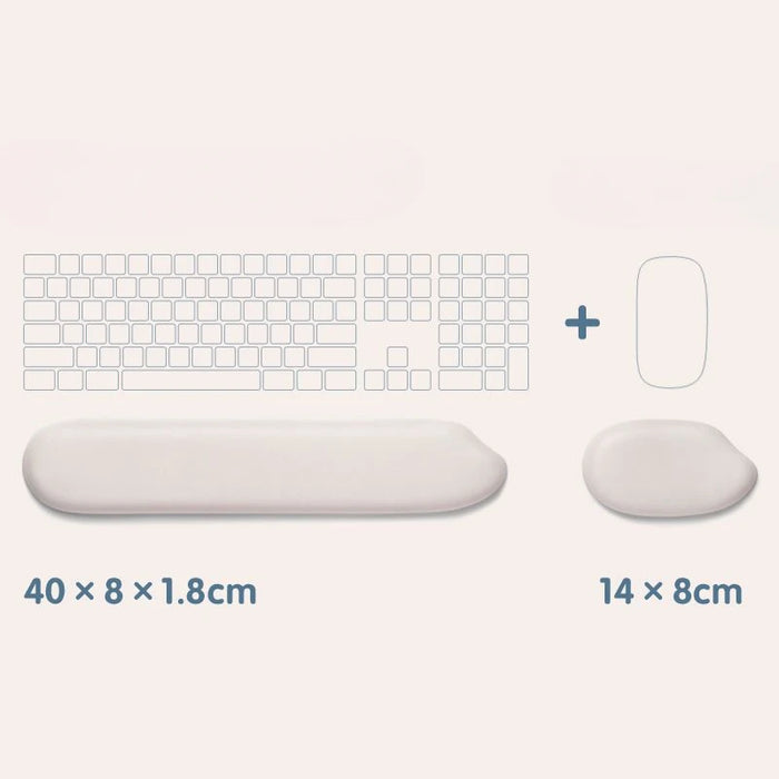 Silicone Wrist Support Mouse Pad Simplicity Household Keyboard Hand Support Wrist Office Desktop Hand Pillow Leather Rice Shape