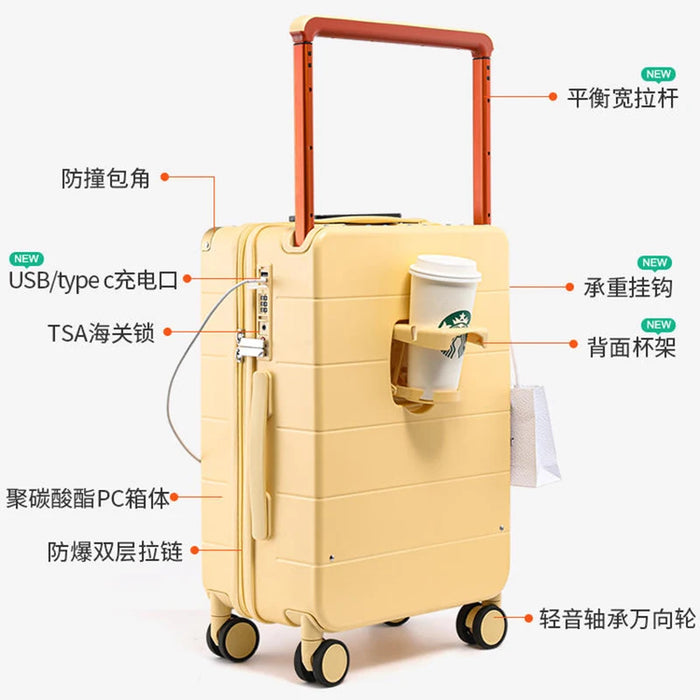 Wide drawbar luggage female small 20 inches new multi-functional suitcase sub password boarding box travel box male 24